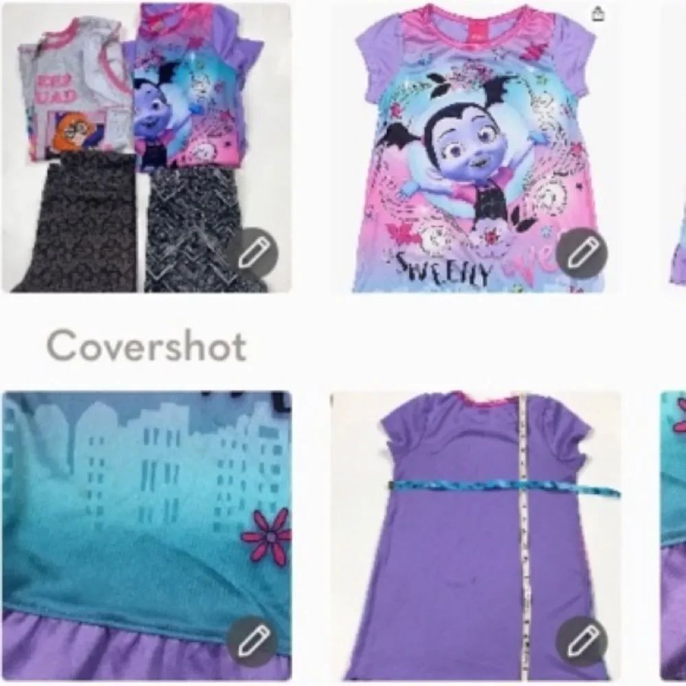 Lot Four Pc Disney Vampirina Toddler Girl Nightgown Size 6 /M/ Leggings 10/12